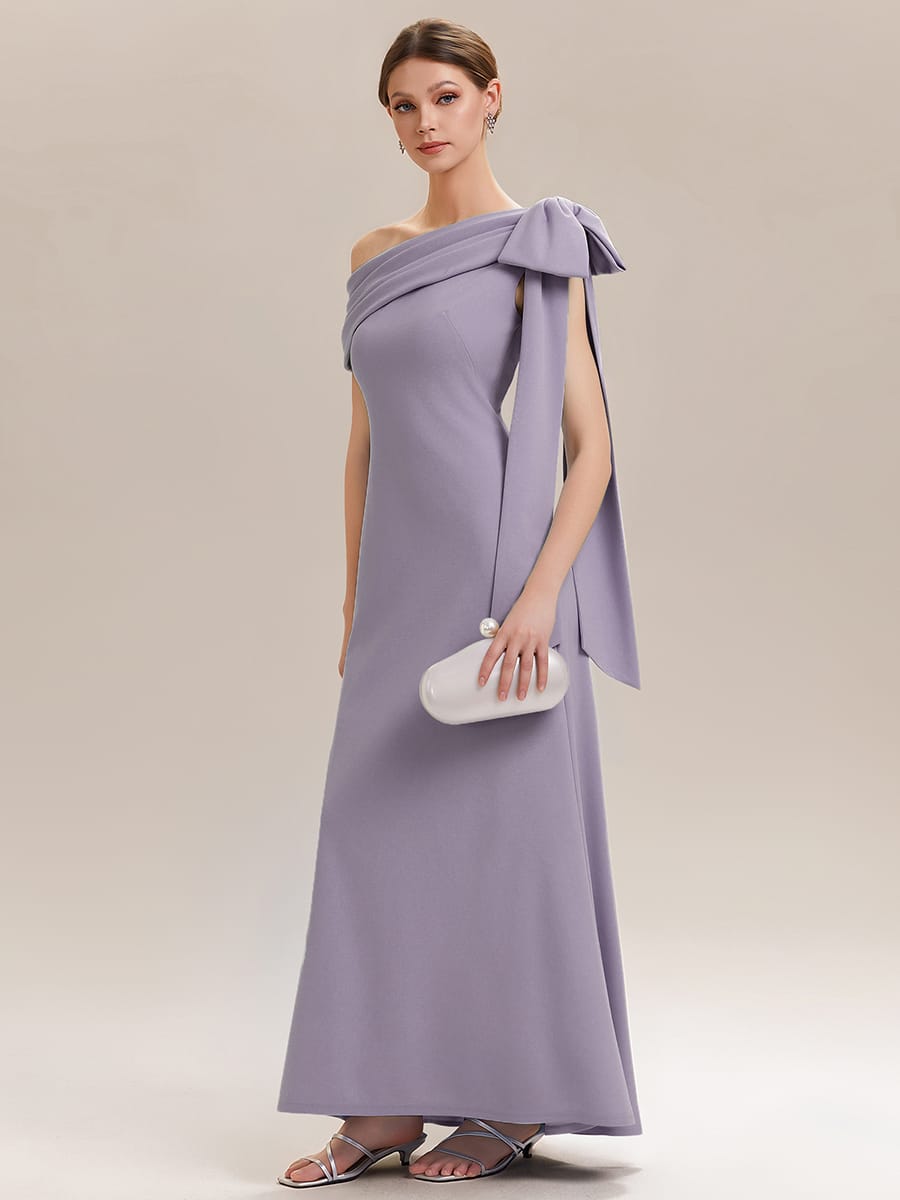 Bow Knit Sleeveless Dress #color_Frosted Lilac