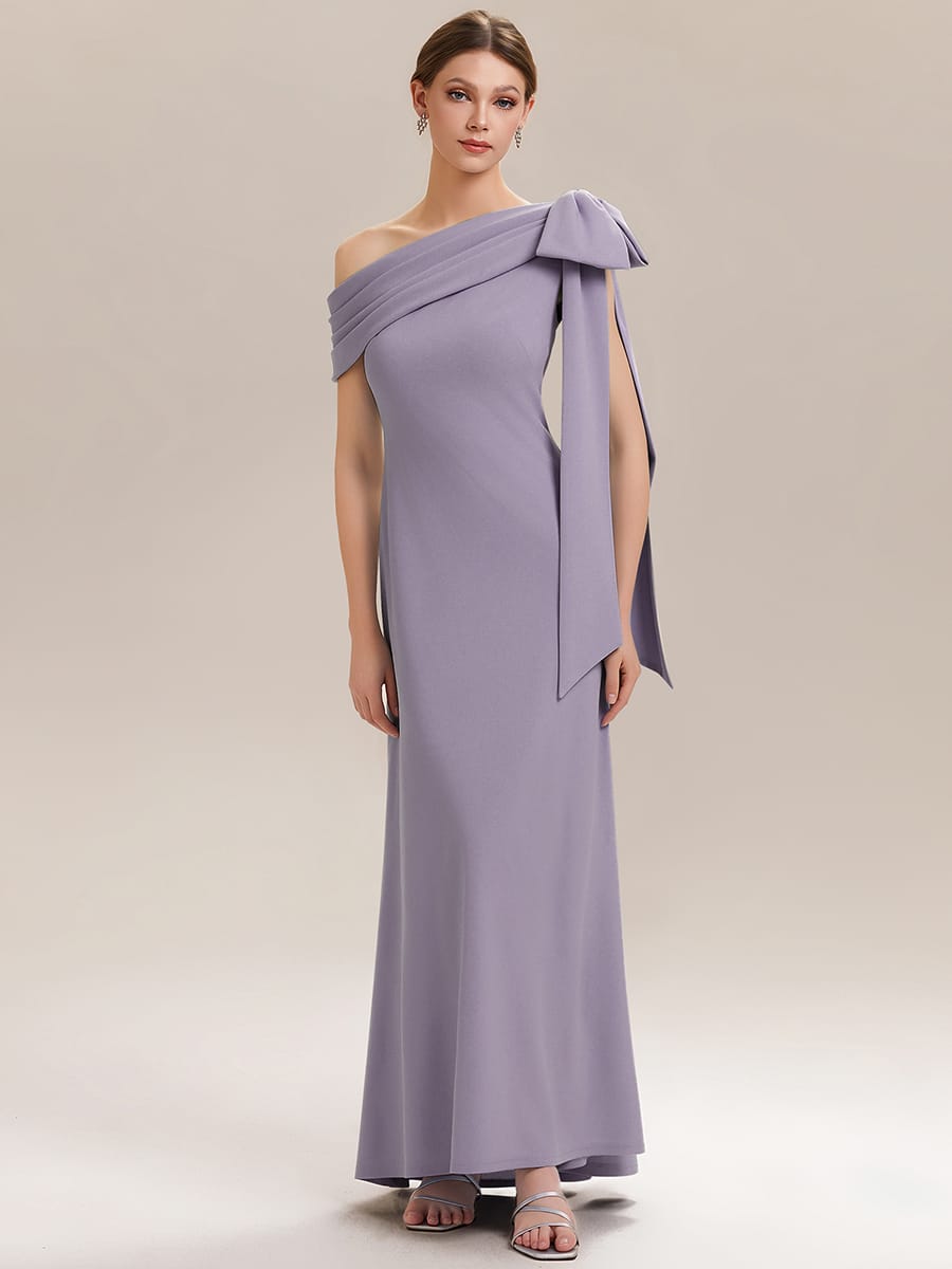 Bow Knit Sleeveless Dress #color_Frosted Lilac