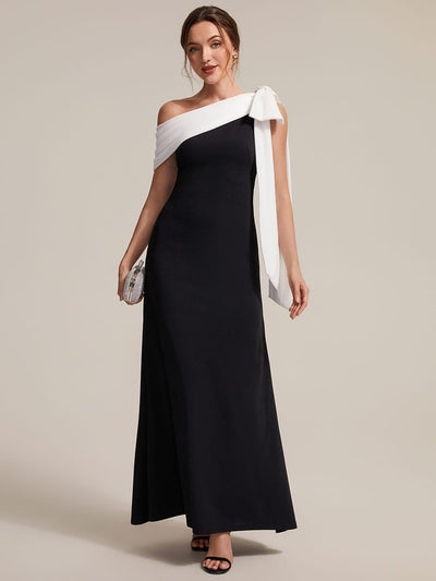 ever NOIR|Bow Knit Sleeveless Dress