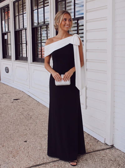 ever NOIR|Bow Knit Sleeveless Dress