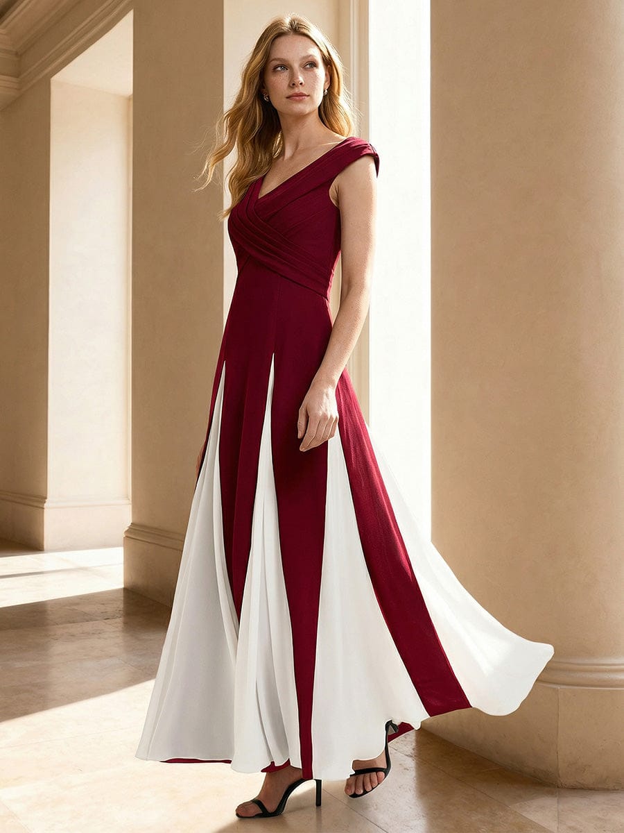 ever ONYX|Patchwork Knit Cap Sleeve Dress