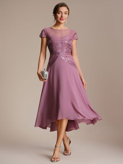 ever NUIT|Sequin Sheath Round Neck Dress