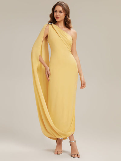 Flowing Ribbons Knit Sleeveless Dress #color_Yellow