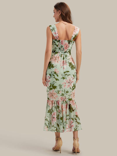 Pleated Chiffon Sleeveless Dress