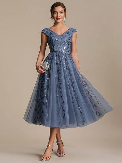 Sequin Sleeveless A-Line Dress