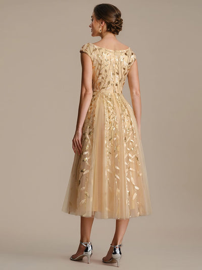 Sequin Sleeveless A-Line Dress