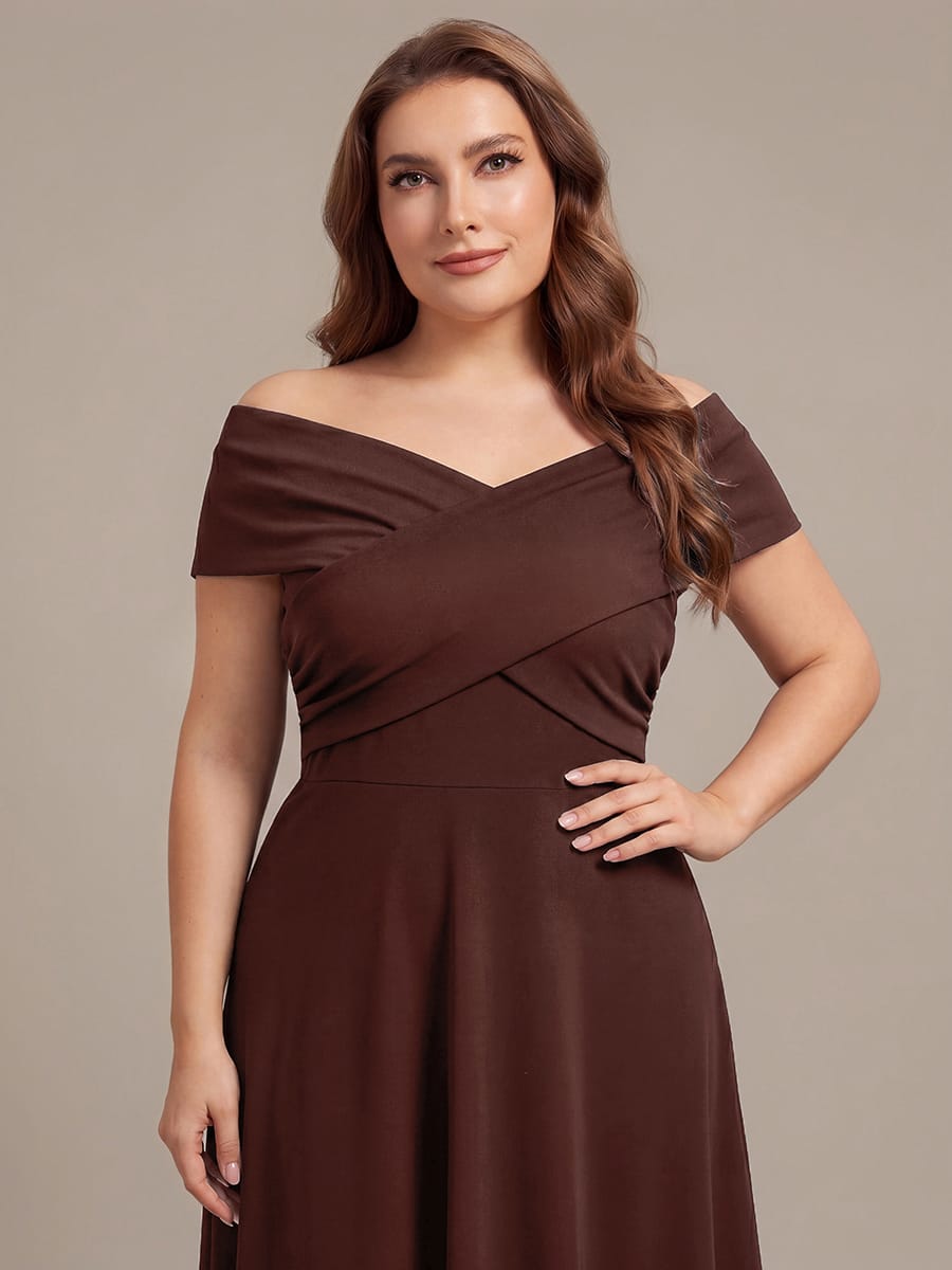 Multi-way jersey Off-the-shoulder Sleeve Dress #color_CD