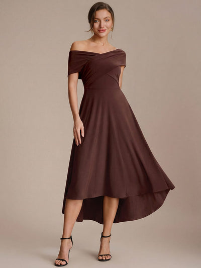 Multi-way Jersey Off-the-shoulder Sleeve Dress