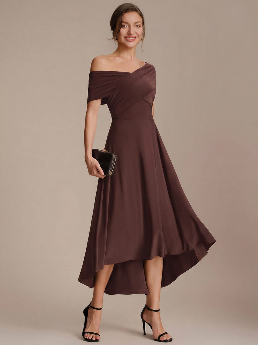 Multi-way jersey Off-the-shoulder Sleeve Dress #color_CD