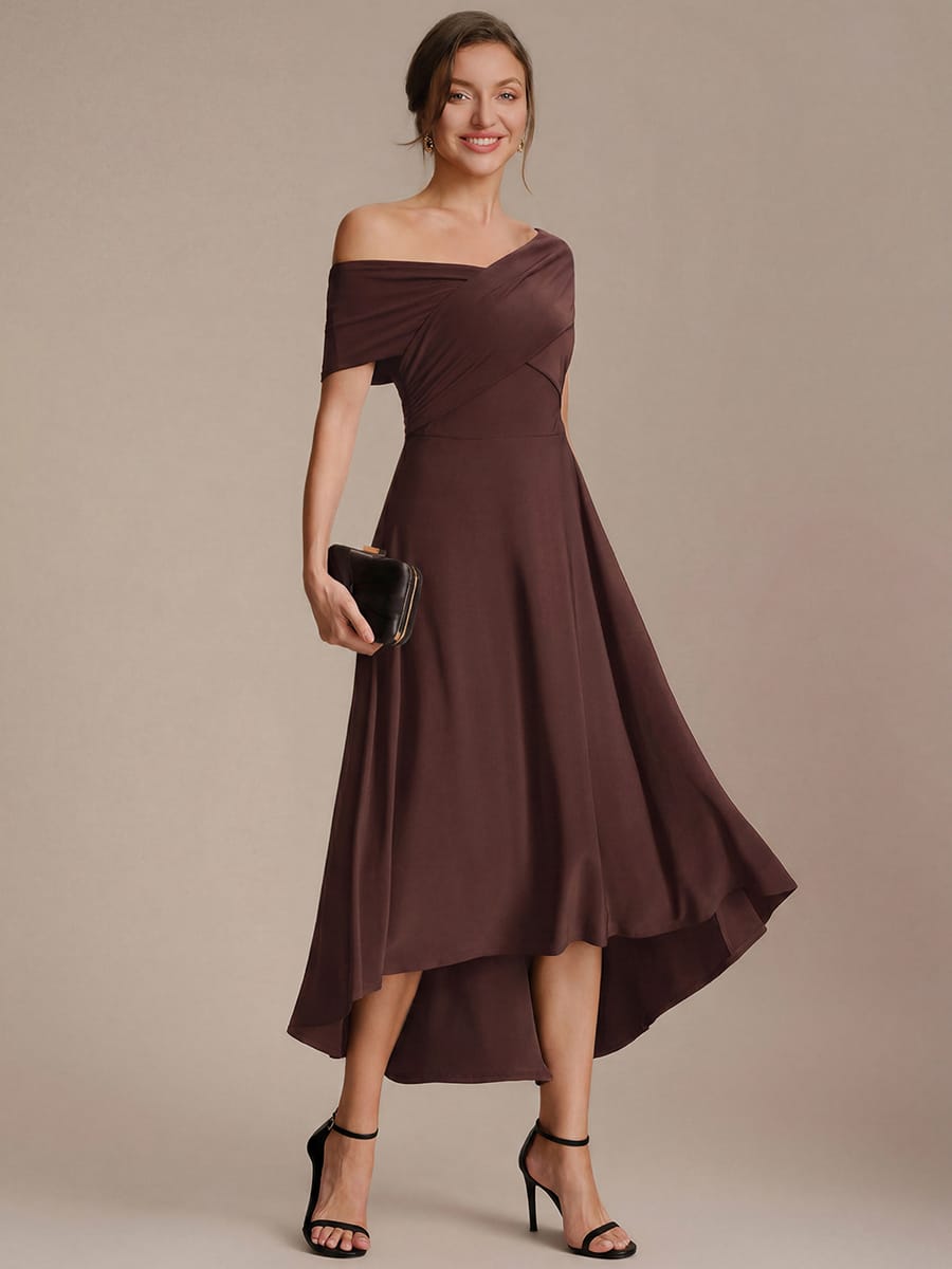 Multi-way jersey Off-the-shoulder Sleeve Dress #color_CD