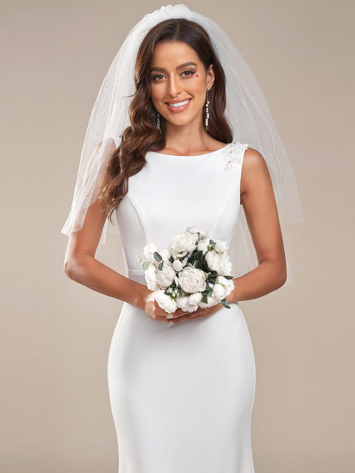 Fishtail Bodycon Sleeveless Wedding Dress EverPretty UK