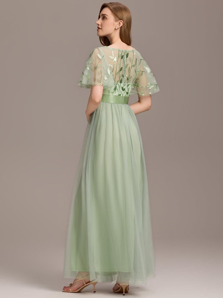 Sage Green Bridesmaid Dresses #style_EP00904MG