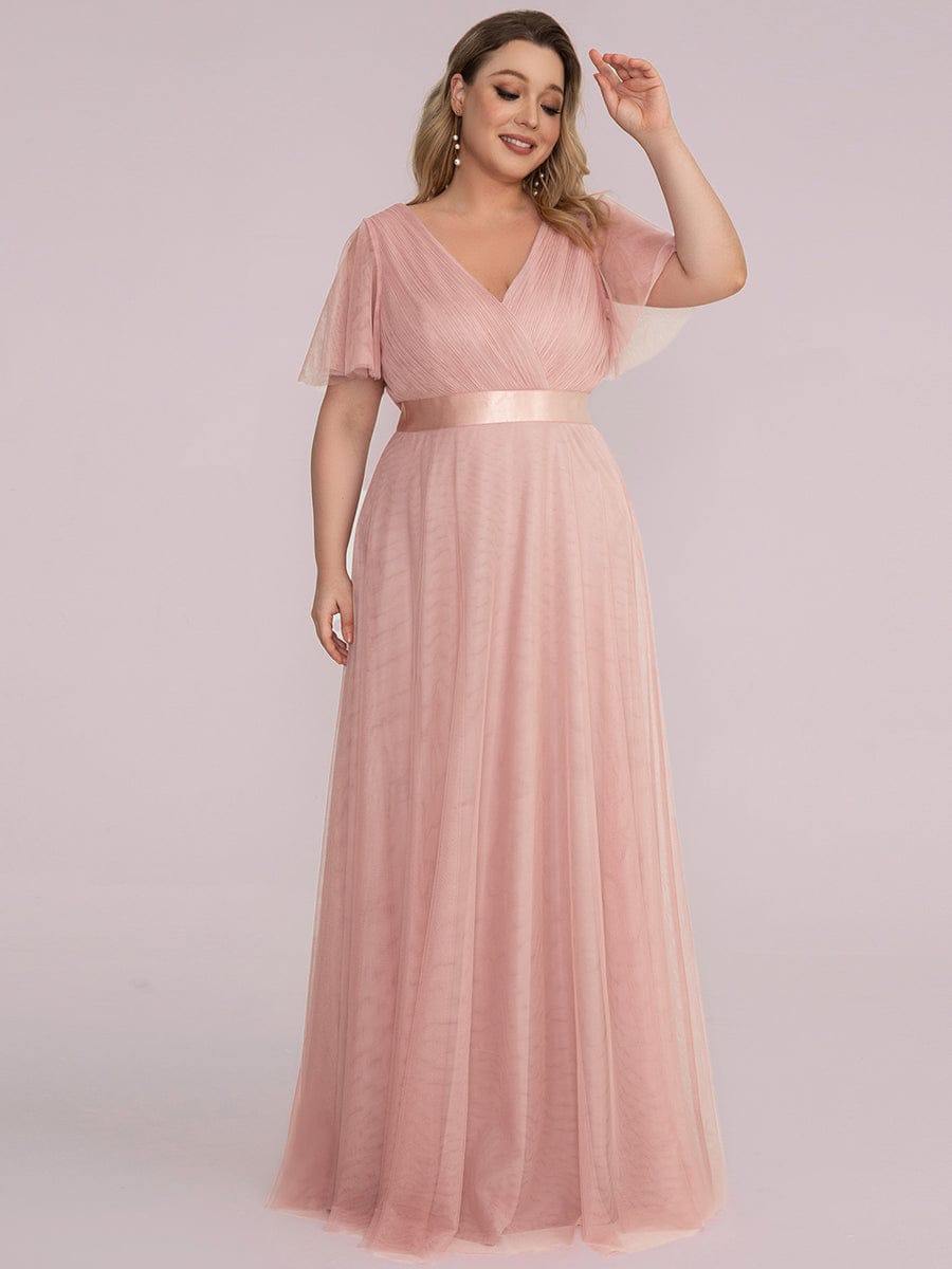 Pink Chiffon Bridesmaid Dresses #style_EP07962PK