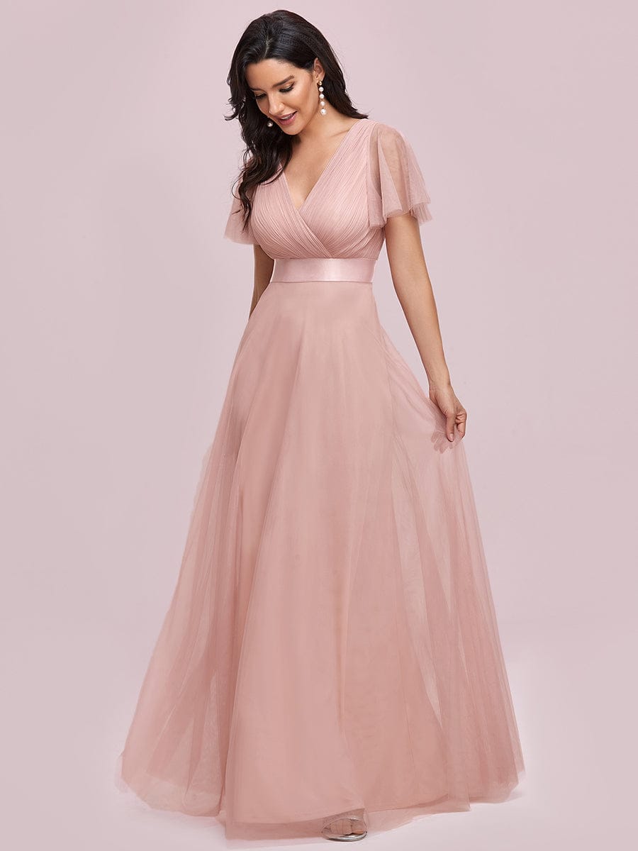 Pink Chiffon Bridesmaid Dresses #style_EP07962PK