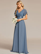 Dusty Blue Bridesmaid Gowns #style_EP09890DN