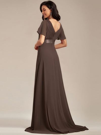 ever MONICA|High Waist Short Sleeves Bridesmaid Dress