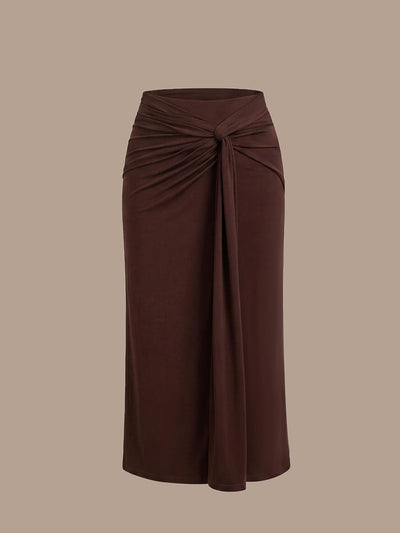 Slit Knit Bodycon Skirt