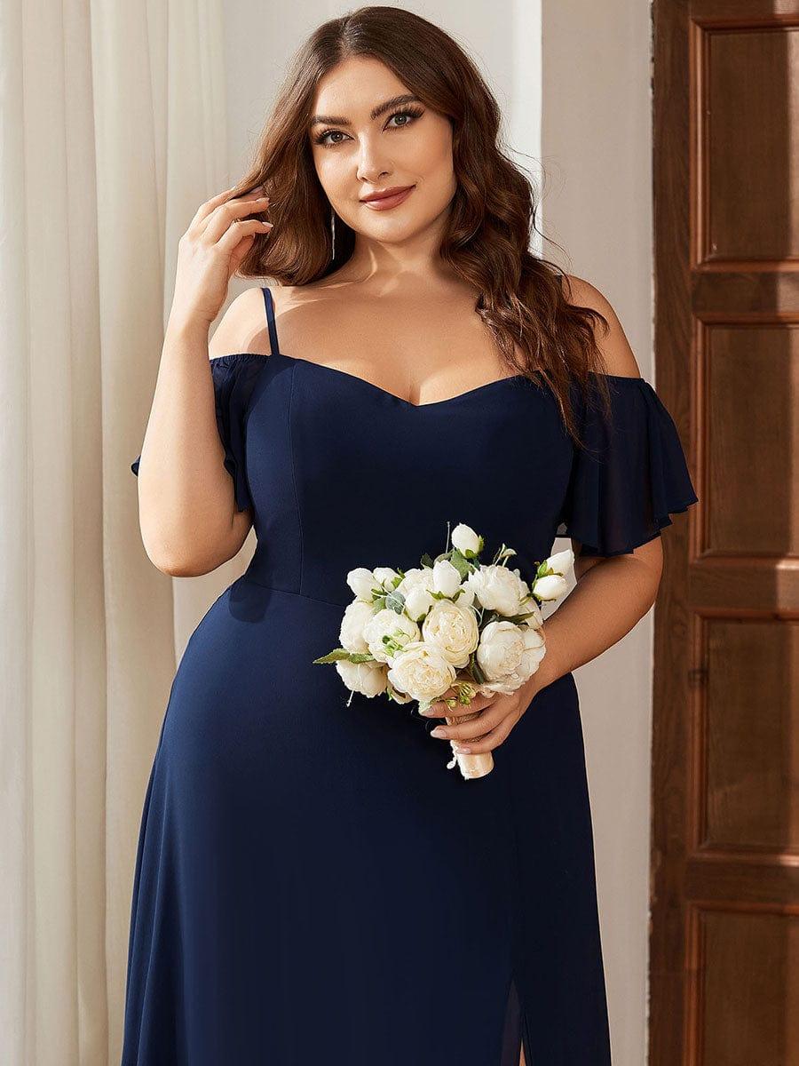 Navy Blue Bridesmaid Dresses #style_ES00237NB