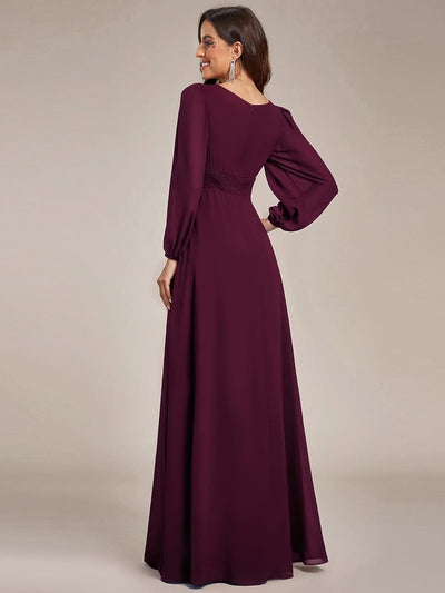 ever CELESTE|Chiffon Long Sleeve Floor Length Mother of The Bride Dress
