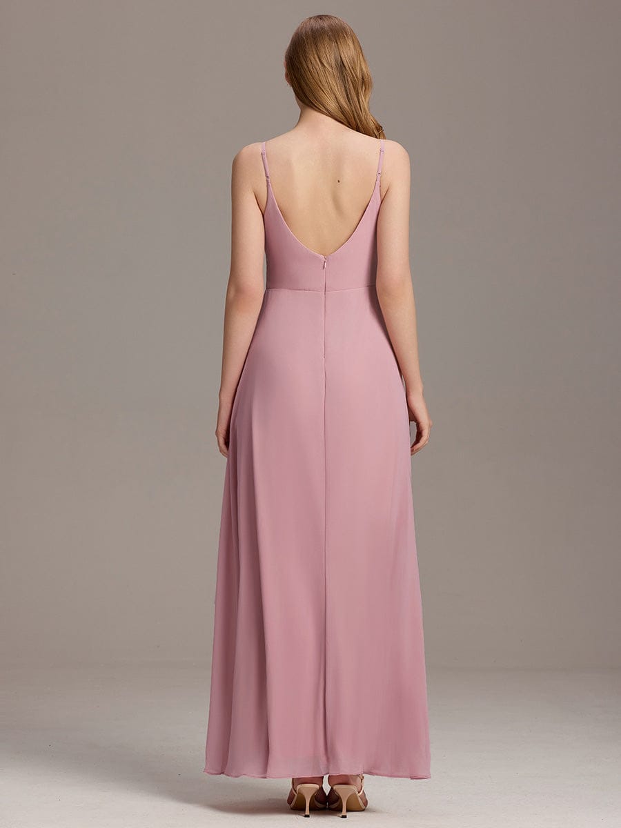 Navy Chiffon Bridesmaid Dresses #style_ES0128BDR