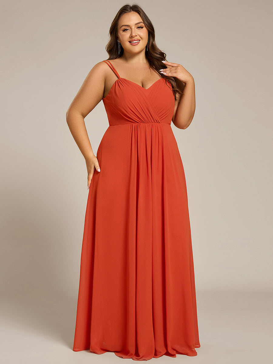 Chiffon and Lace Open Back Bridesmaid Dress with Spaghetti Straps #color_Light Purple Print