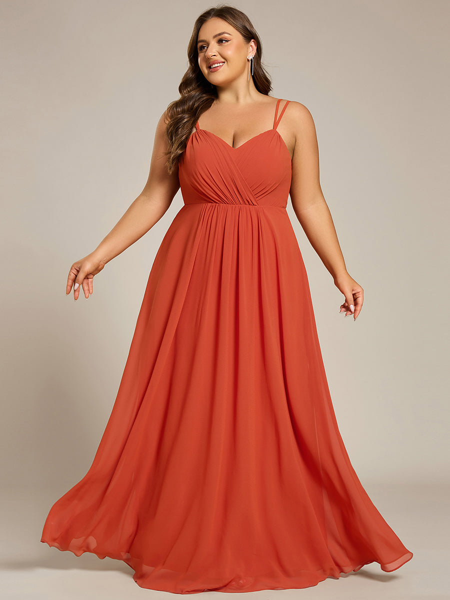 Chiffon and Lace Open Back Bridesmaid Dress with Spaghetti Straps #color_Light Purple Print