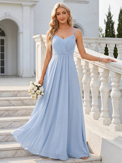 ever RUBY|Multiway Chiffon and Lace Open Back Bridesmaid Dress with Spaghetti Straps