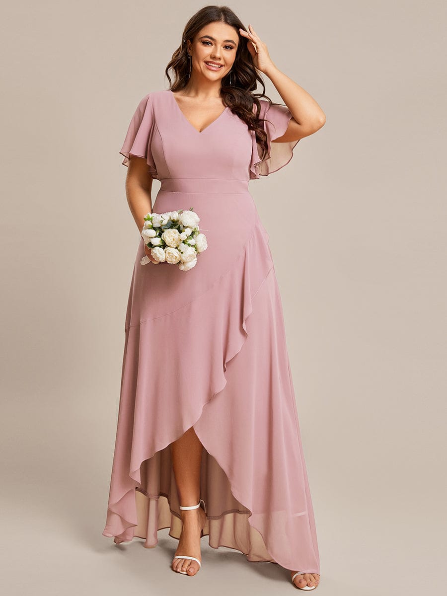 Navy Chiffon Bridesmaid Dresses #style_ES01749DR