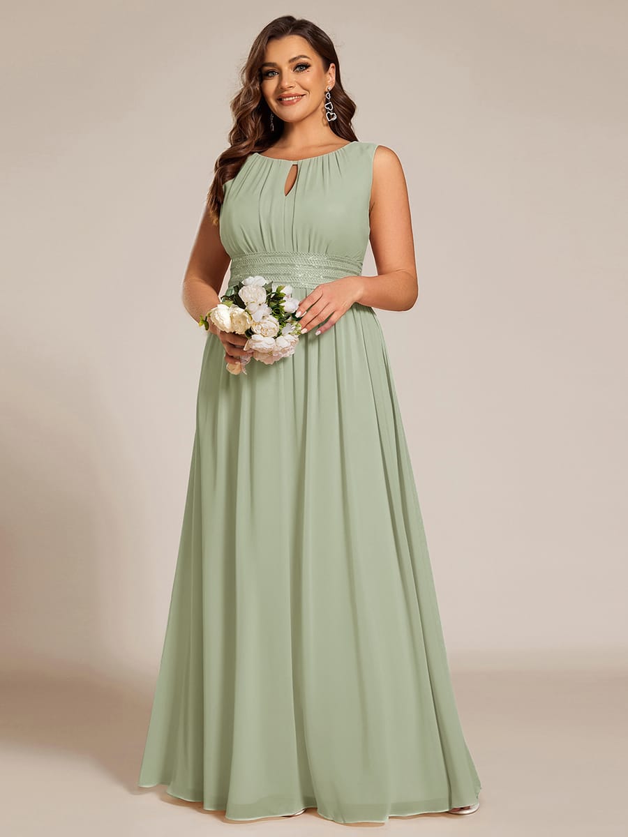 Sage Green Bridesmaid Dresses #style_ES01955MG