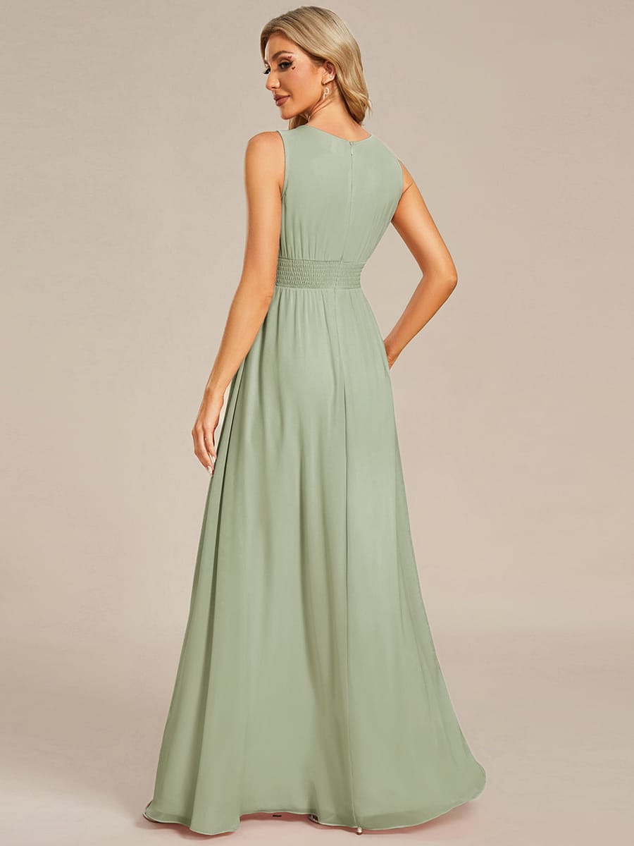Sage Green Bridesmaid Dresses #style_ES01955MG