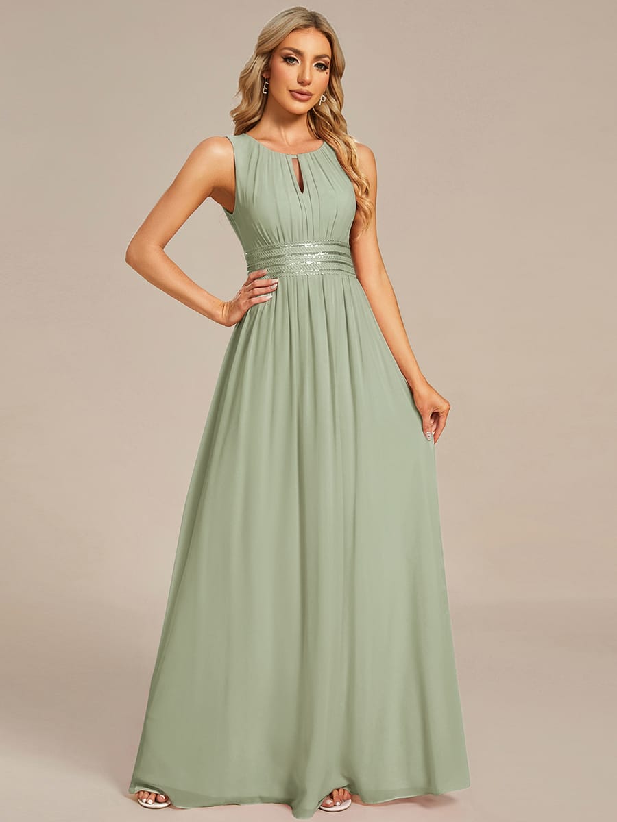 Sage Green Bridesmaid Dresses #style_ES01955MG
