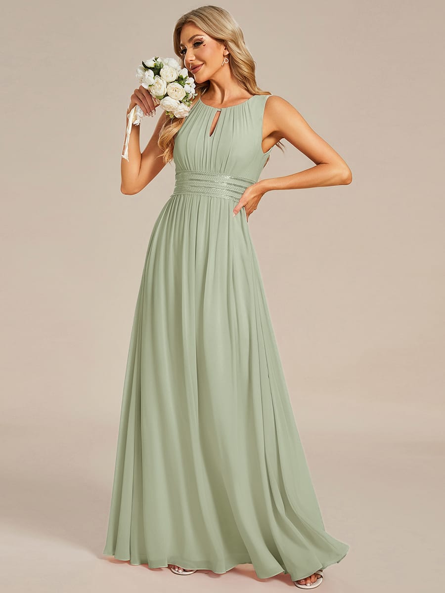 Sage Green Bridesmaid Dresses #style_ES01955MG