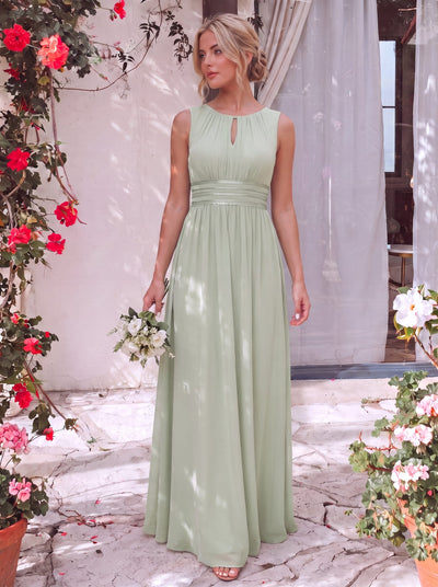 Sage Green Bridesmaid Dresses #style_ES01955MG