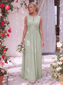 Sage Green Bridesmaid Dresses #style_ES01955MG