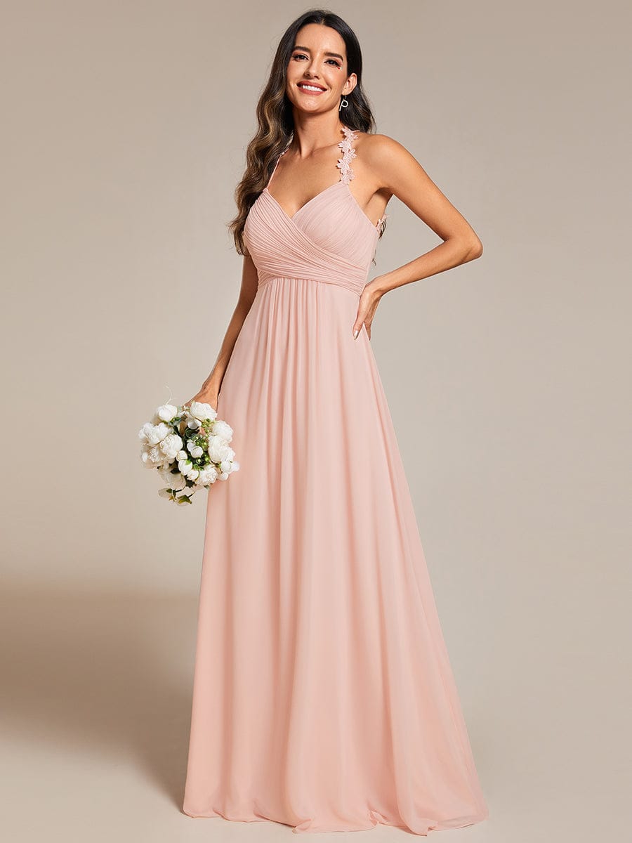 Pink Chiffon Bridesmaid Dresses #style_ES02092PK