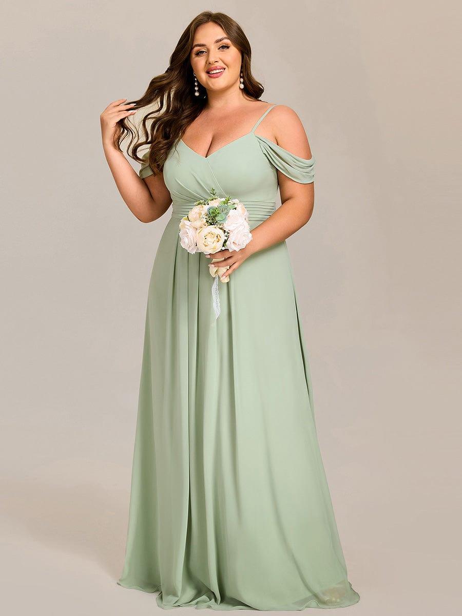 Plus Size Off Shoulder Multiway Chiffon Maxi Dress Elegant