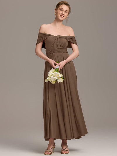 ever STYLES|High-Stretch Soft Versatile Convertible Bridesmaid Dress #color_Coffee