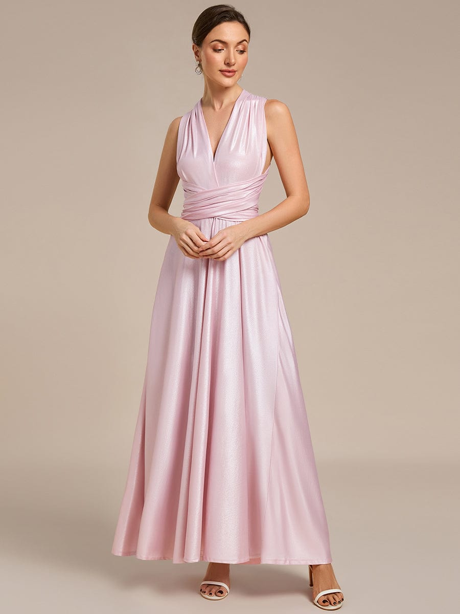 ever STYLES|High-Stretch Soft Versatile Convertible Bridesmaid Dress #color_Metallic Pink