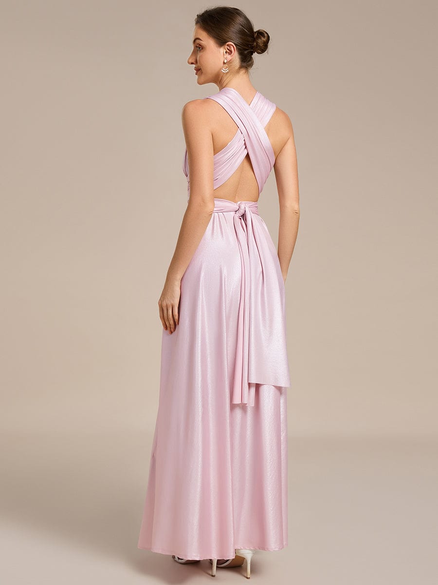 ever STYLES|High-Stretch Soft Versatile Convertible Bridesmaid Dress #color_Metallic Pink
