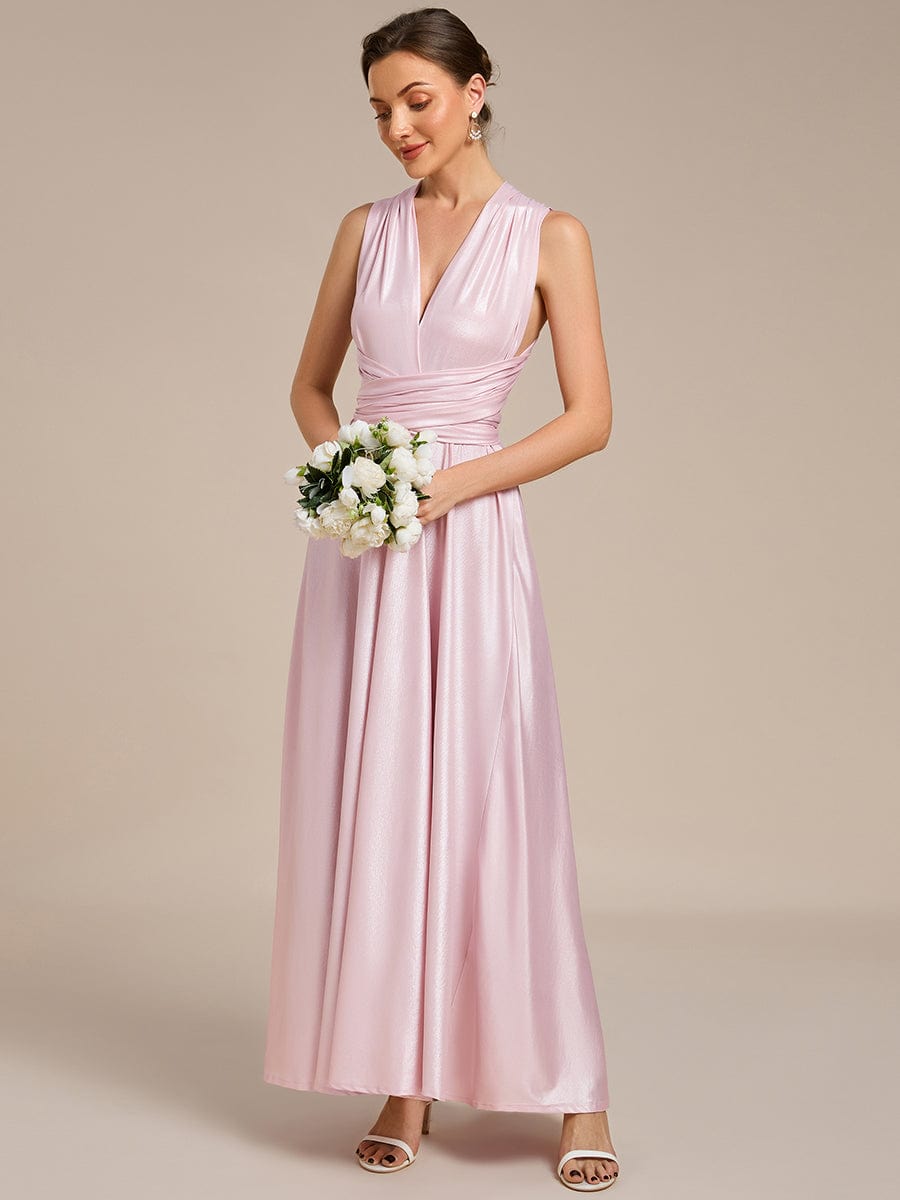 ever STYLES|High-Stretch Soft Versatile Convertible Bridesmaid Dress #color_Metallic Pink