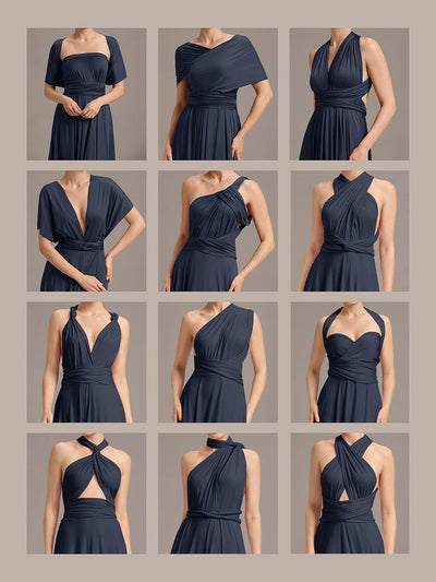 ever STYLES|High-Stretch Soft Versatile Convertible Bridesmaid Dress #color_Navy Blue