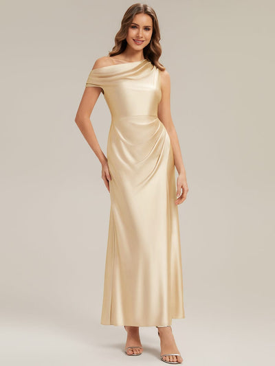 ever OPAL|Convertible Satin Drop Shoulder Sleeve Wedding Guest Dress