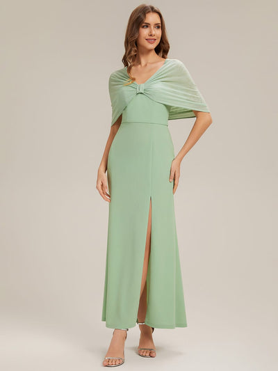 Bow Knit Drop Shoulder Sleeve Dress