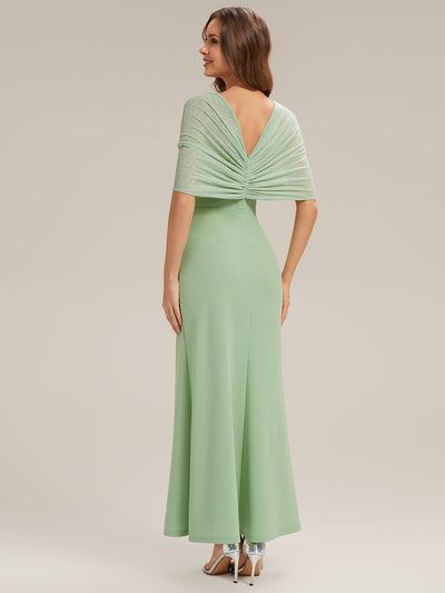 Bow Knit Drop Shoulder Sleeve Dress