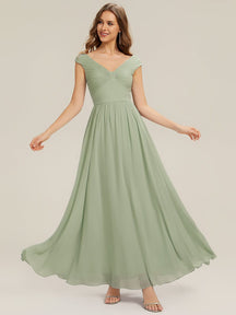 Sage Green Bridesmaid Dresses #style_ES02695MG
