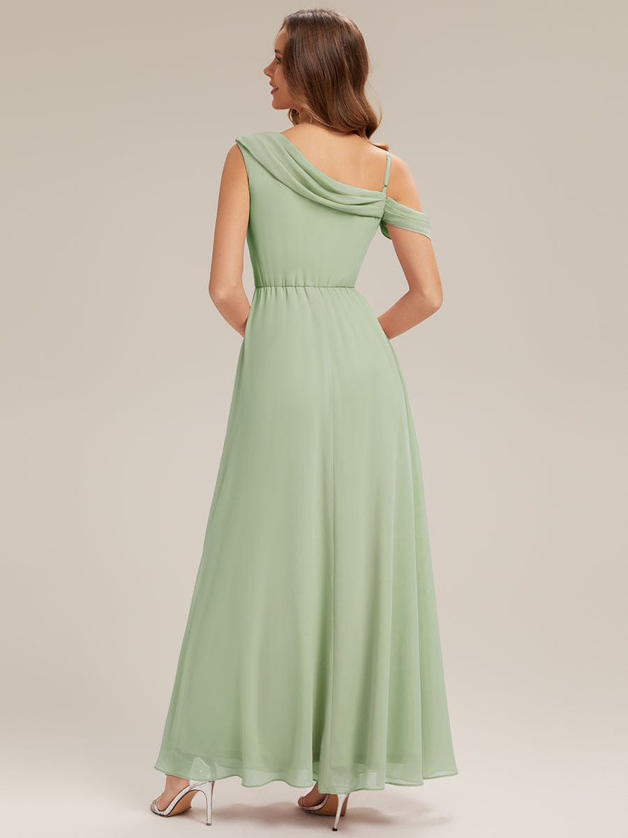 Rhinestone Embellished Chiffon Sleeveless Dress #color_Mint Green
