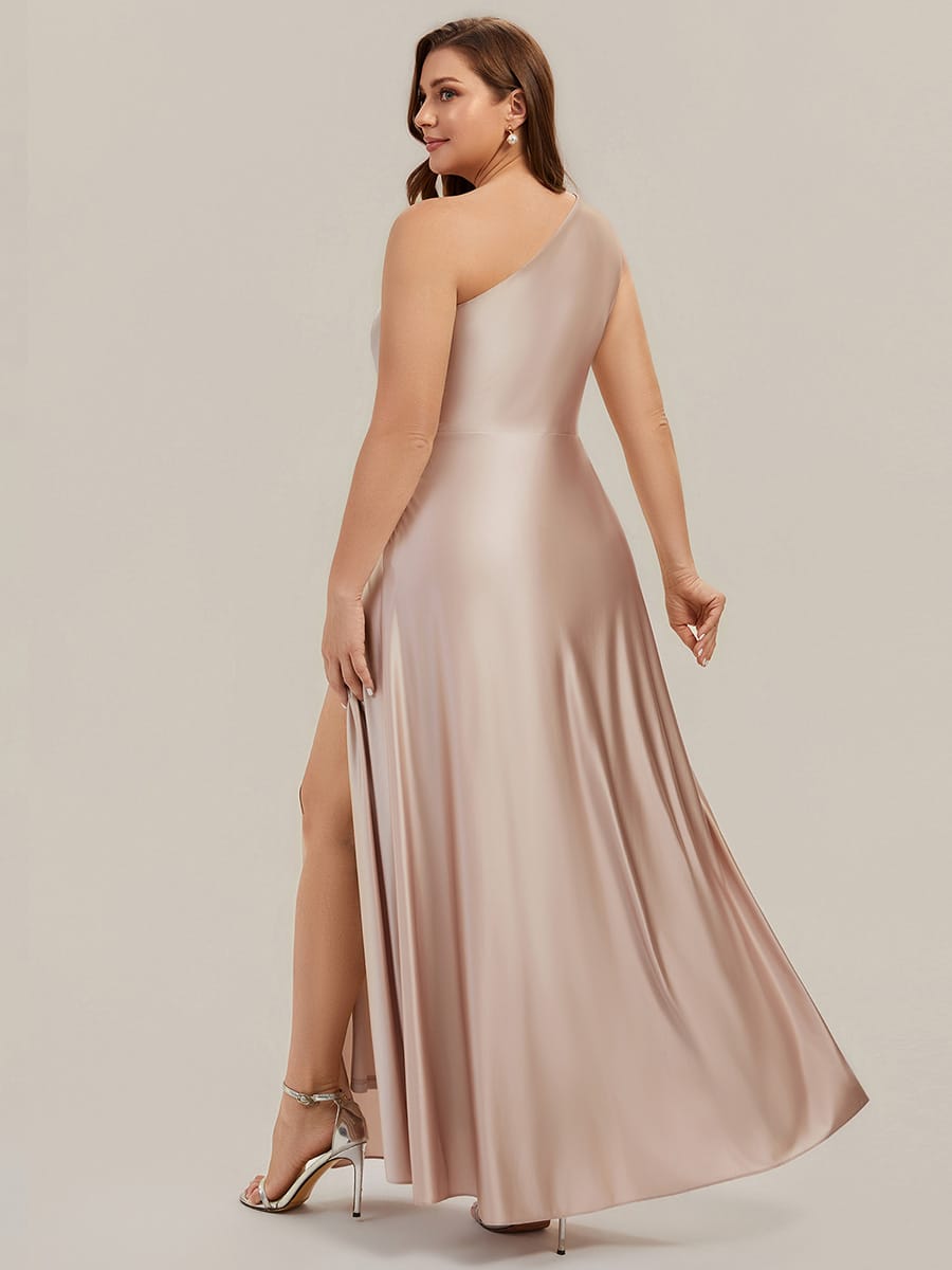 Knotted Satin Sleeveless Dress #color_Champagne