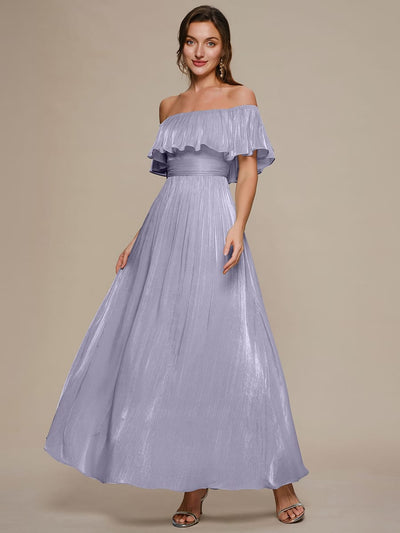 Sea-island Filament Fabircs Drop Shoulder Sleeve A-Line Dress