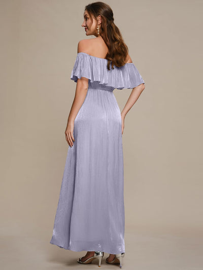 Sea-island Filament Fabircs Drop Shoulder Sleeve A-Line Dress