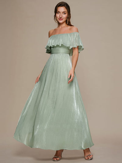 Sea-island Filament Fabircs Drop Shoulder Sleeve A-Line Dress